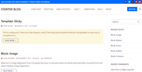 Starter Blog (WordPress)
