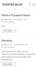 Starter Blog (screenshot mobile)