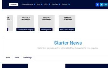Starter News (screenshot desktop)