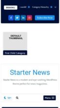 Starter News (screenshot mobile)
