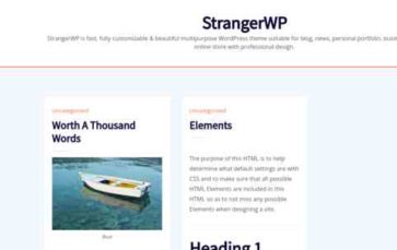 Screenshot Desktop StrangerWP (screenshot desktop)