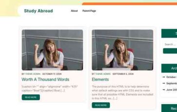 Study Abroad (screenshot desktop)