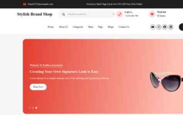 Stylish Brand Shop (screenshot desktop)