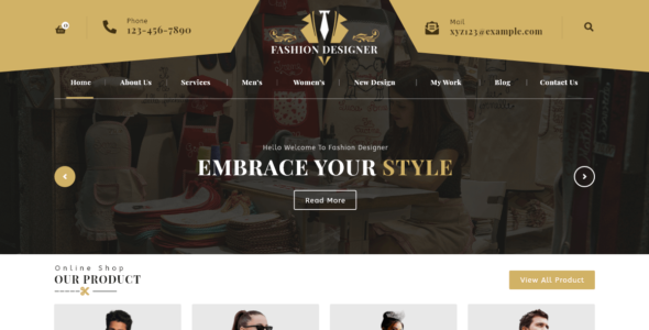 Stylish Fashion Designer (WordPress)