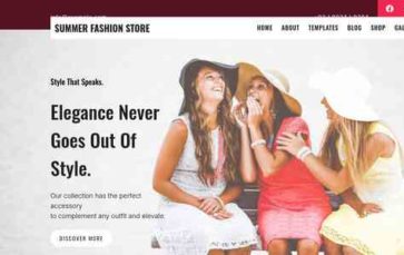 Summer Fashion Store (screenshot desktop)