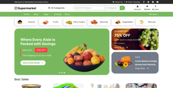 Supermarket Shopping (WordPress)