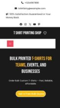Screenshot Mobile T Shirt Printing Shop (screenshot mobile)