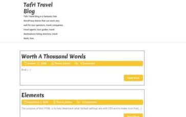 Tafri Travel Blog (screenshot desktop)
