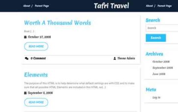 Tafri Travel (screenshot desktop)