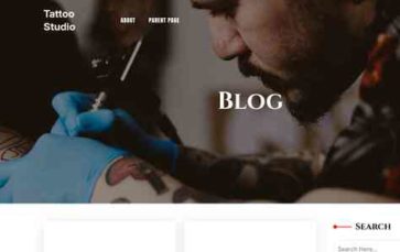 Tattoo Studio (WP Elemento) (screenshot desktop)