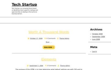 Tech Startup (screenshot desktop)