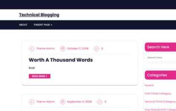 Technical Blogging (screenshot desktop)