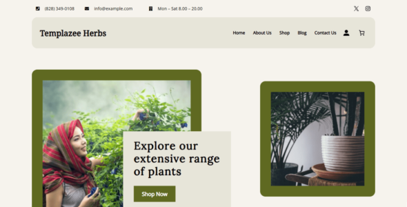 Templazee Herbs (WordPress)