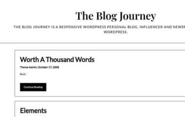 The Blog Journey (screenshot desktop)
