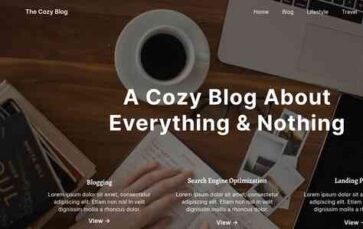The Cozy Blog (screenshot desktop)