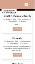 The Fashion Woocommerce (screenshot mobile)