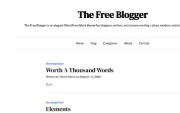 The Free Blogger (screenshot desktop)