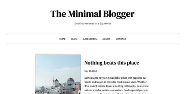 The Minimal Blogger (WordPress)
