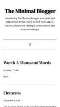 The Minimal Blogger (screenshot mobile)