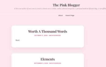 The Pink Blogger (screenshot desktop)