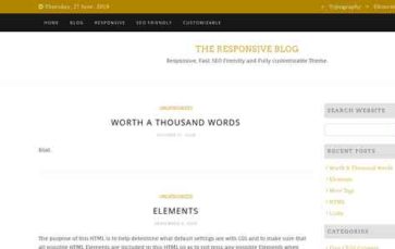 The Responsive Blog (screenshot desktop)
