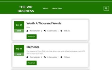 The WP Business (screenshot desktop)