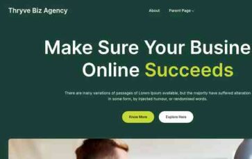Thryve Biz Agency (screenshot desktop)
