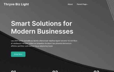 Thryve Biz Light (screenshot desktop)