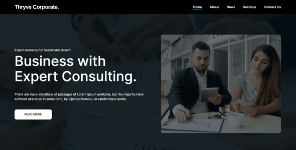Thryve Corporate Dark (WordPress)