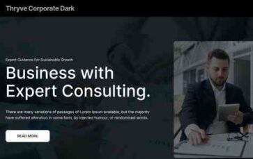 Thryve Corporate Dark (screenshot desktop)