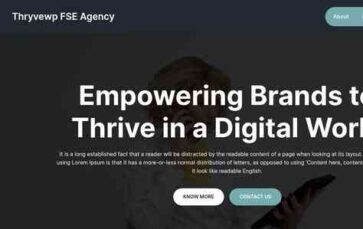 Thryvewp FSE Agency (screenshot desktop)