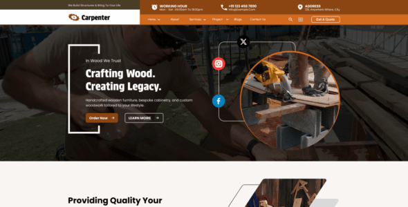 Timber Work (WordPress)