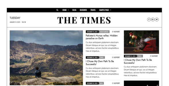 Times News Magazine Blog (WordPress)