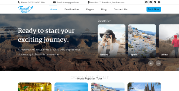 Tour Travel Agent (WordPress)