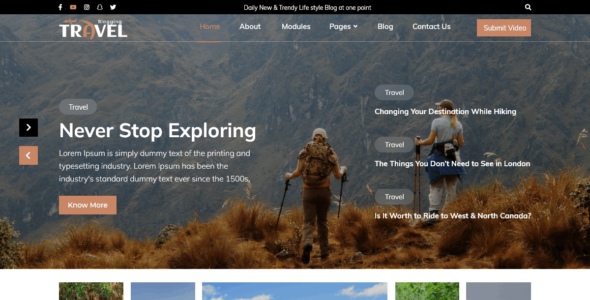 Travel Blogging (WordPress)