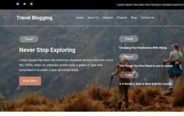 Travel Blogging (screenshot desktop)