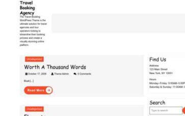 Travel Booking Agency (screenshot desktop)