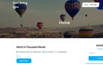 Travel Booking Offers (screenshot desktop)