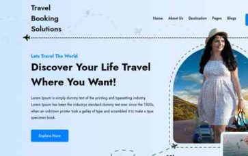 Travel Booking Solutions (screenshot desktop)