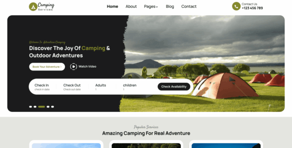Travel Camping (WordPress)