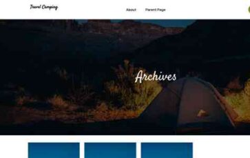 Travel Camping (screenshot desktop)