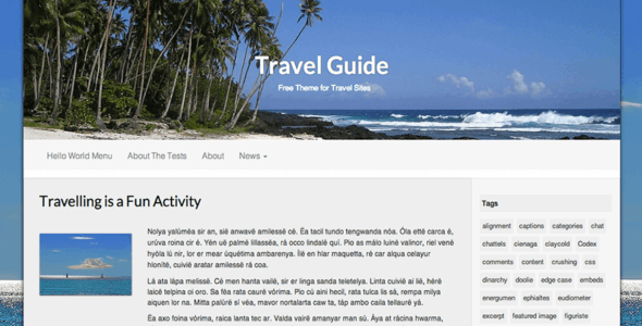 Travel Guide (WordPress)