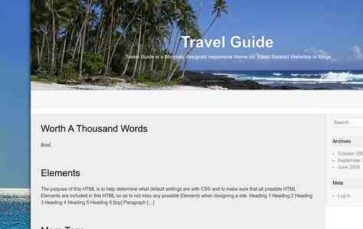 Travel Guide (Travel Themes) - (screenshot desktop)