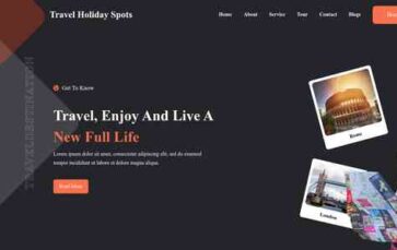 Travel Holiday Spots (screenshot desktop)
