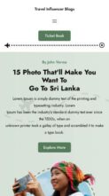Travel Influencer Blogs (screenshot mobile)