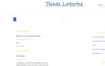 Travel Lifestyle (screenshot desktop)