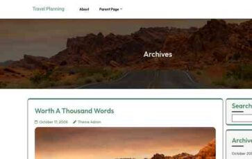 Travel Planning (screenshot desktop)