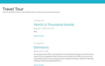 Travel Tour (The Bootstrap Themes) (screenshot desktop)