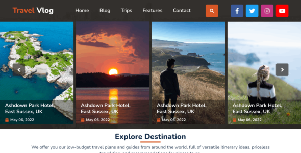 Travel Vlogger (WordPress)