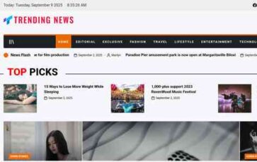 TrendingNews (screenshot desktop)